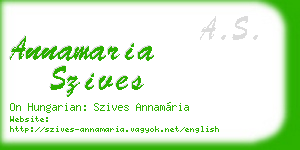 annamaria szives business card